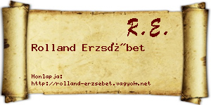 Rolland Erzsébet névjegykártya