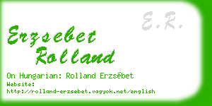 erzsebet rolland business card